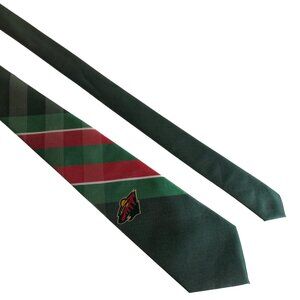 Minnesota Wild NHL Tie Green Red Stripe Plaid Mens Necktie Sports Office Gift